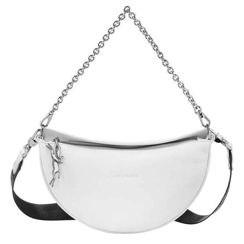 White Women\'s Longchamp Smile S Shoulder Bags | 2094-NABIS